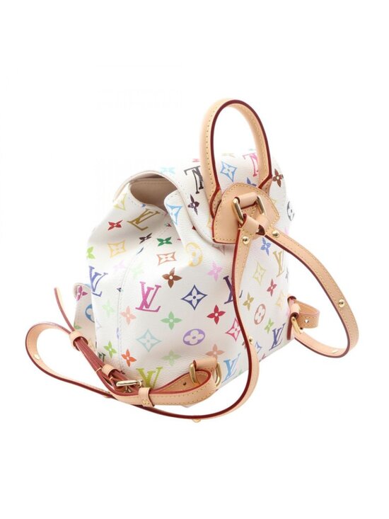 Louis Vuitton Backpack LV TM Venice Monogram Multicolor Blanc Canvas Leather LV main image 4